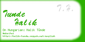 tunde halik business card